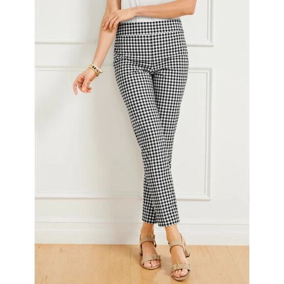 Talbots Women Chatham Ankle Pants Sunrise Gingham Size 4 Casual Preppy - Picture 1 of 10